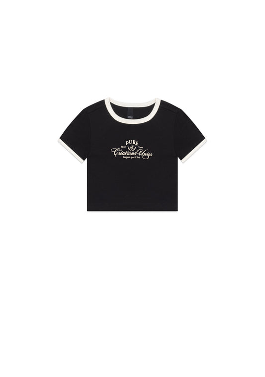 Atelier Black-White Crop Top