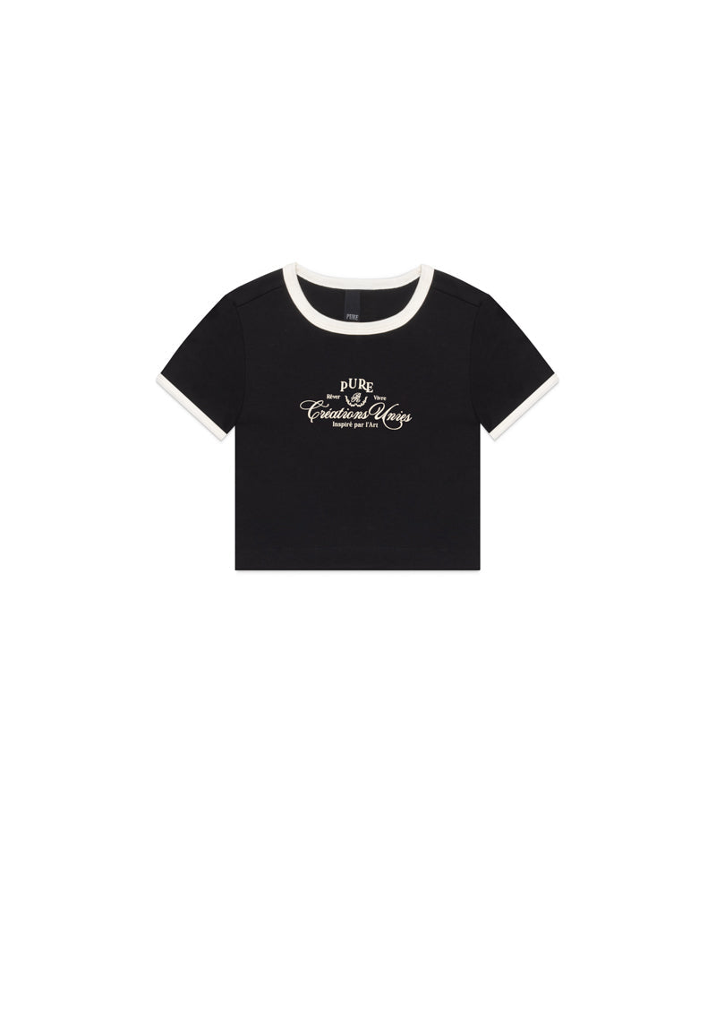 Atelier Black - White Crop top
