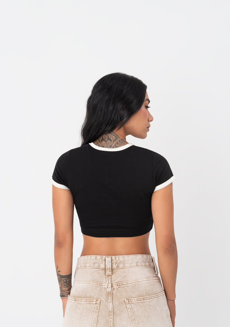 Atelier Black - White Crop top