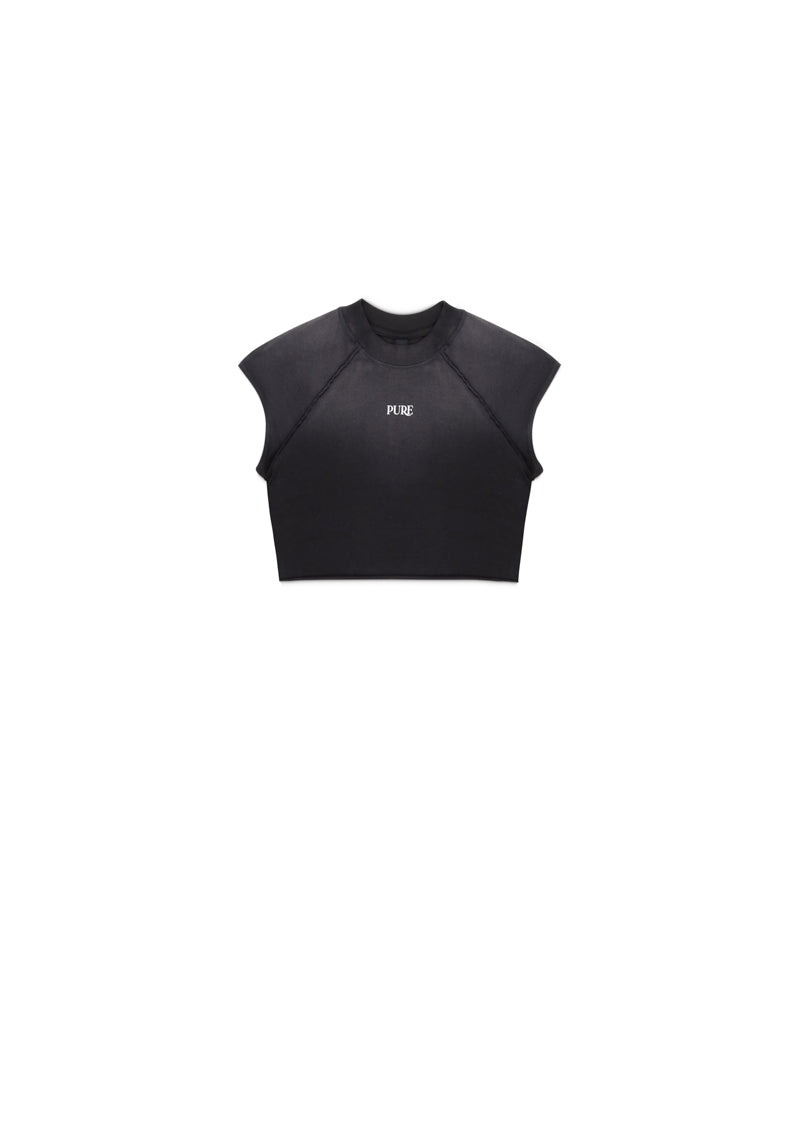 Atelier Black washed Crop top