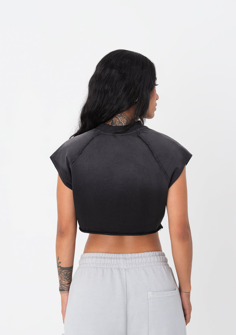 Atelier Black washed Crop top