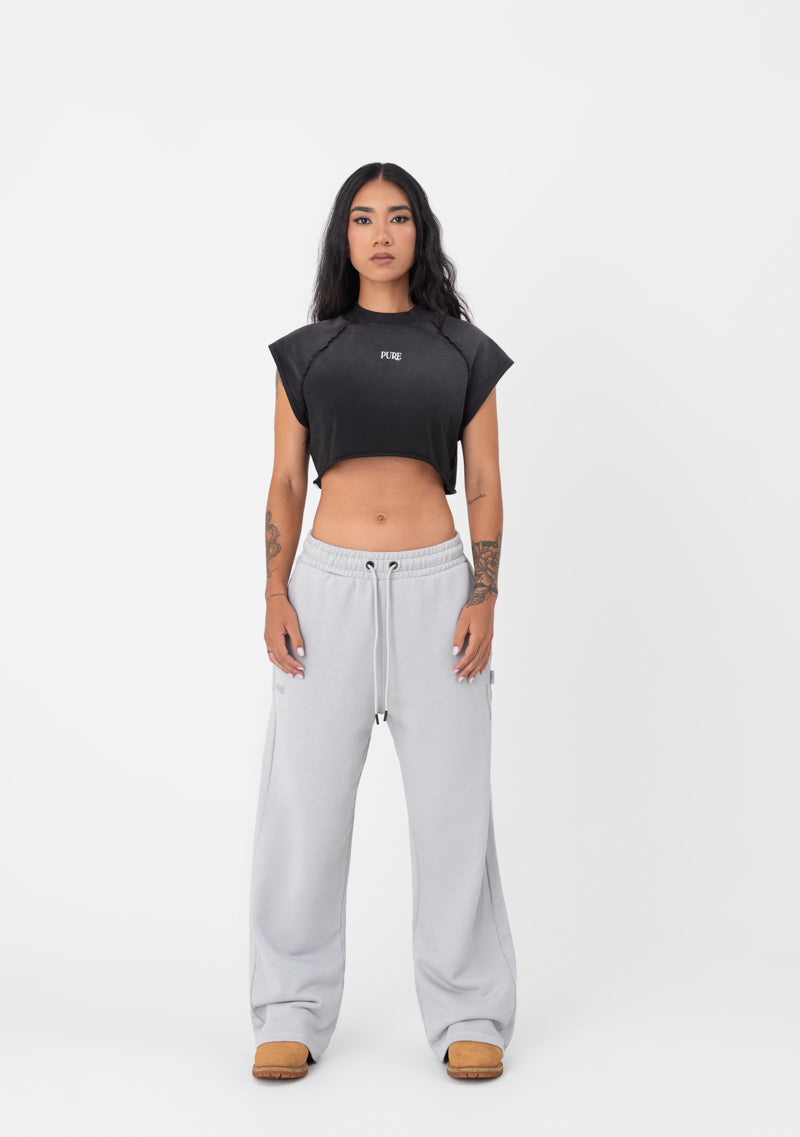 Atelier Black washed Crop top