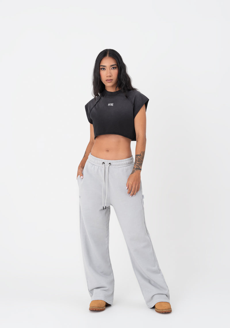 Atelier Black washed Crop top