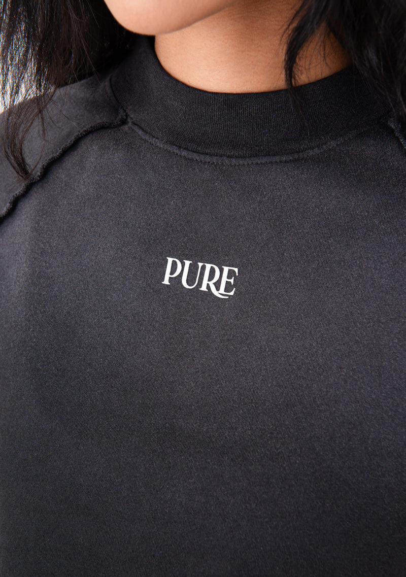 Atelier Black washed Crop top