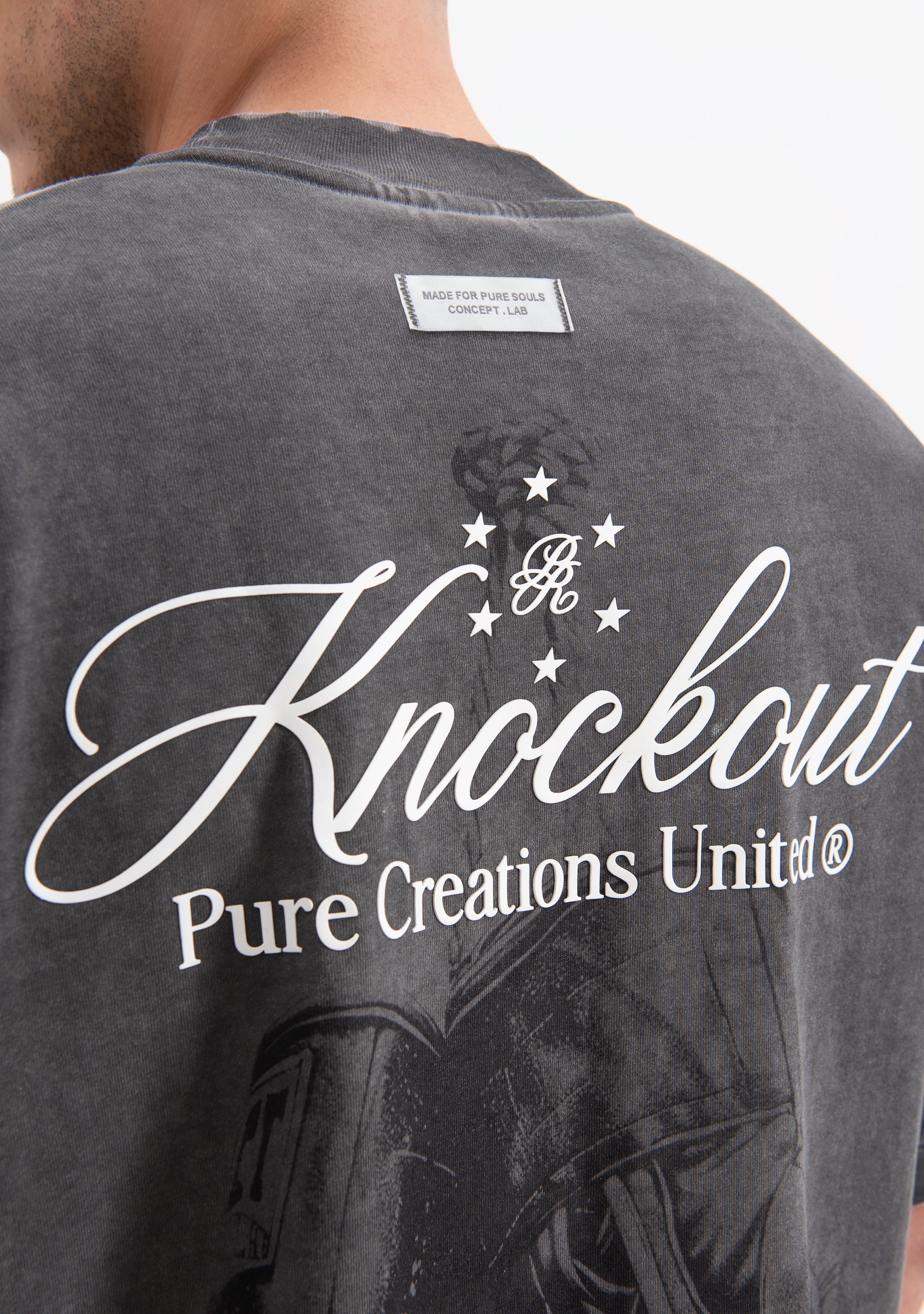 knockout black gloves T-shirt