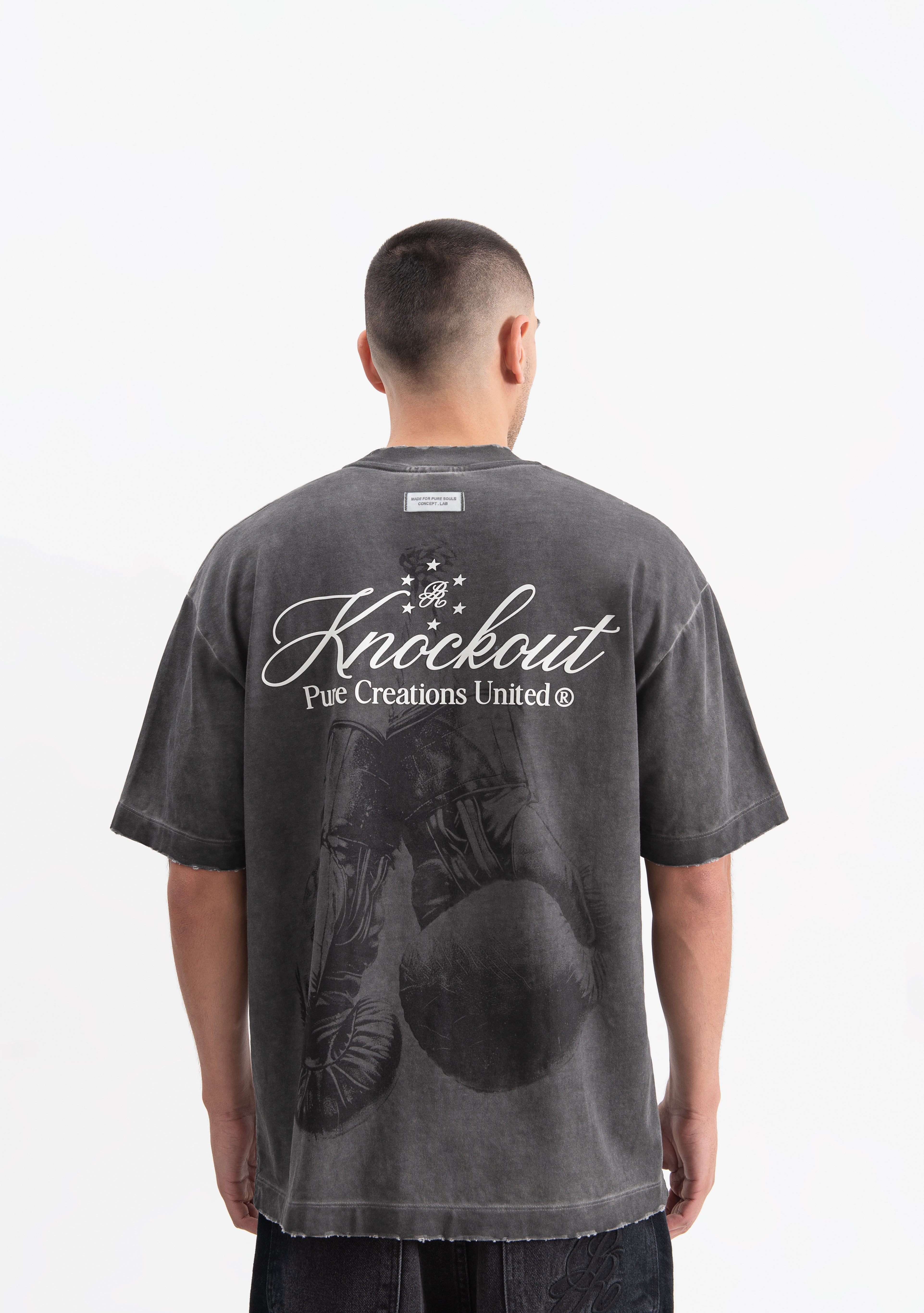 knockout black gloves T-shirt