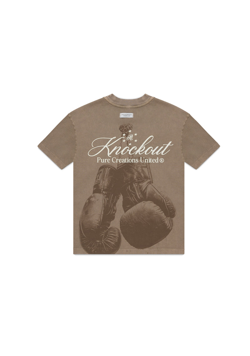 knockout brown gloves T-shirt