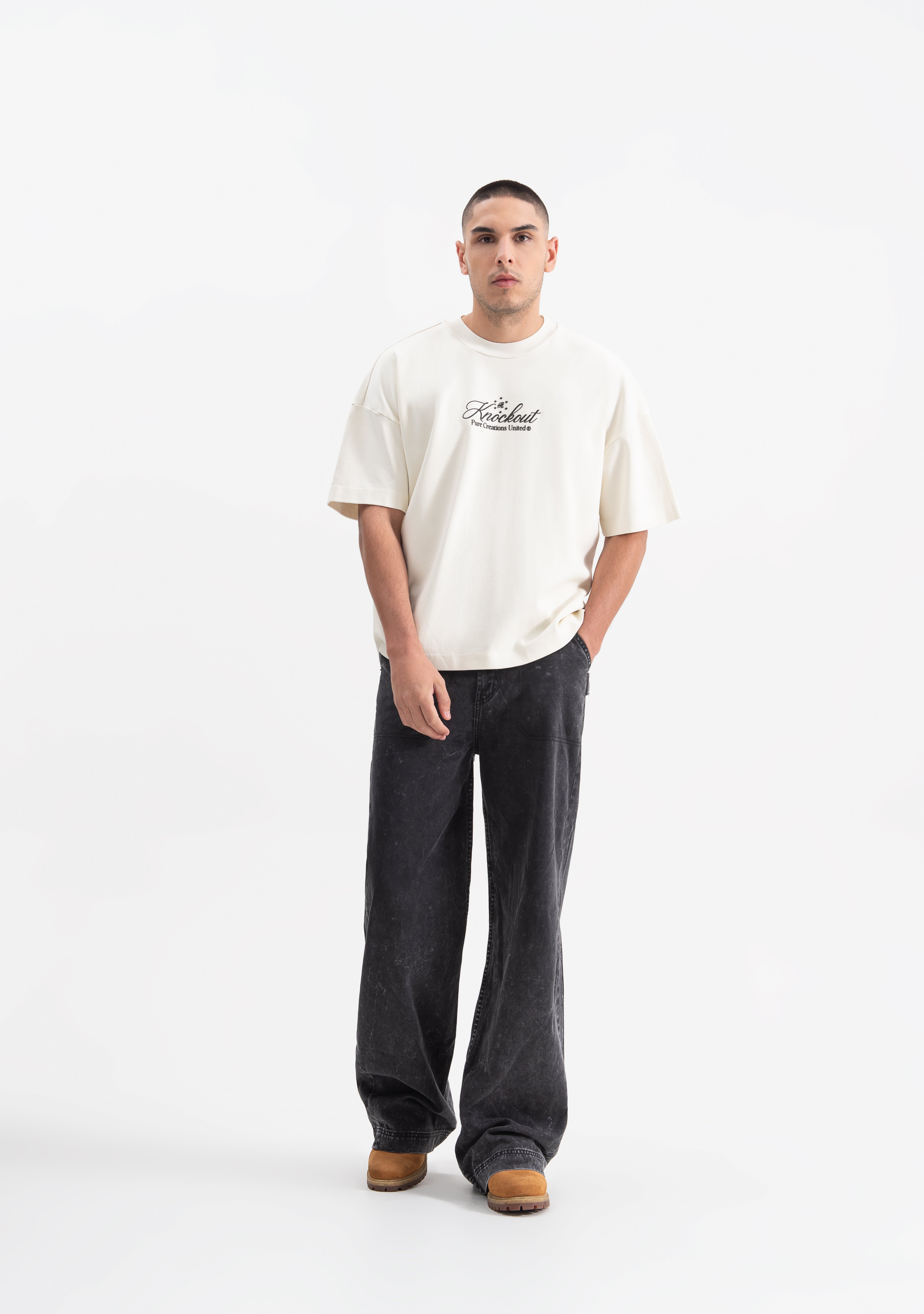 Knockout cream gloves t-shirt