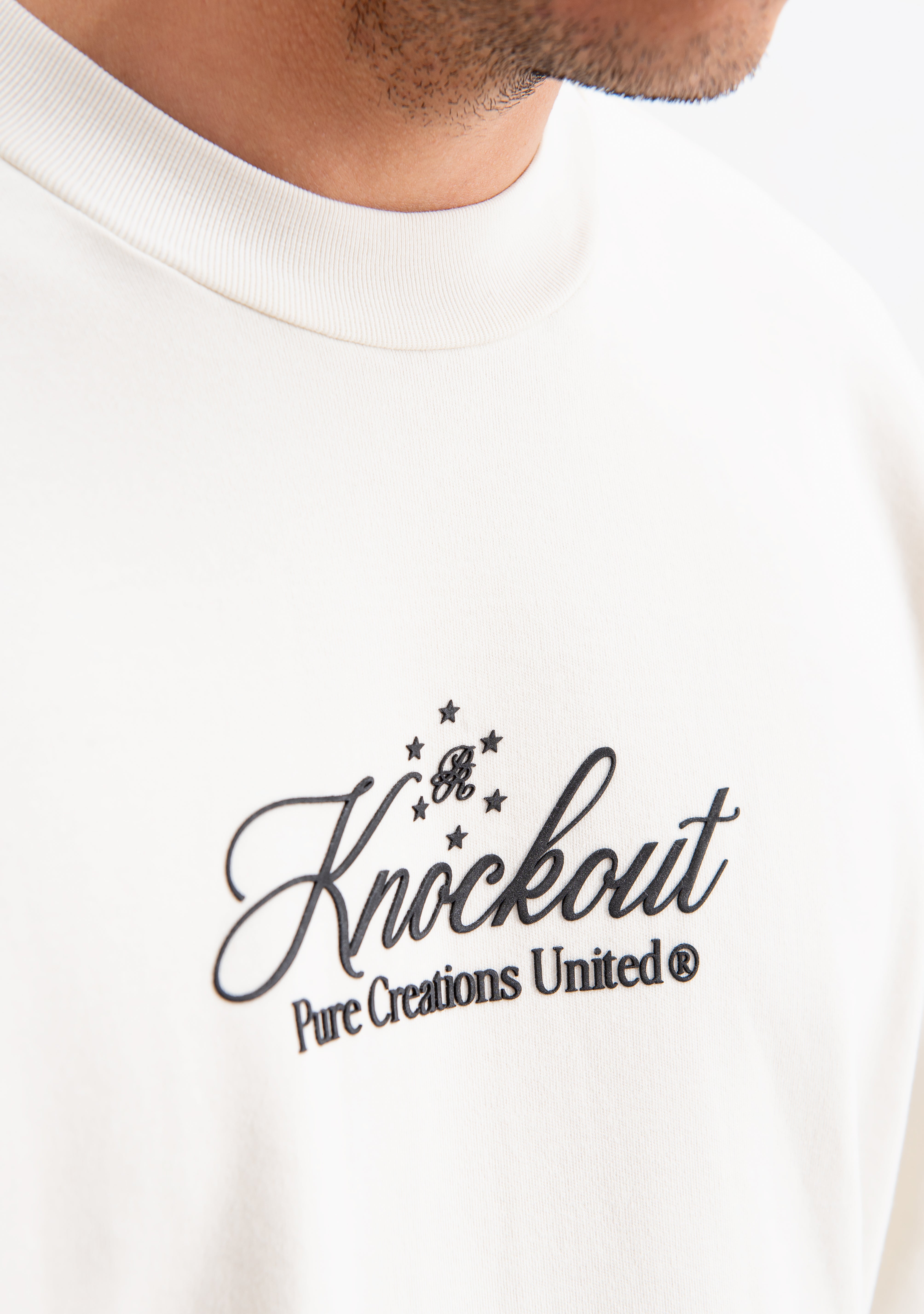 Knockout cream gloves t-shirt