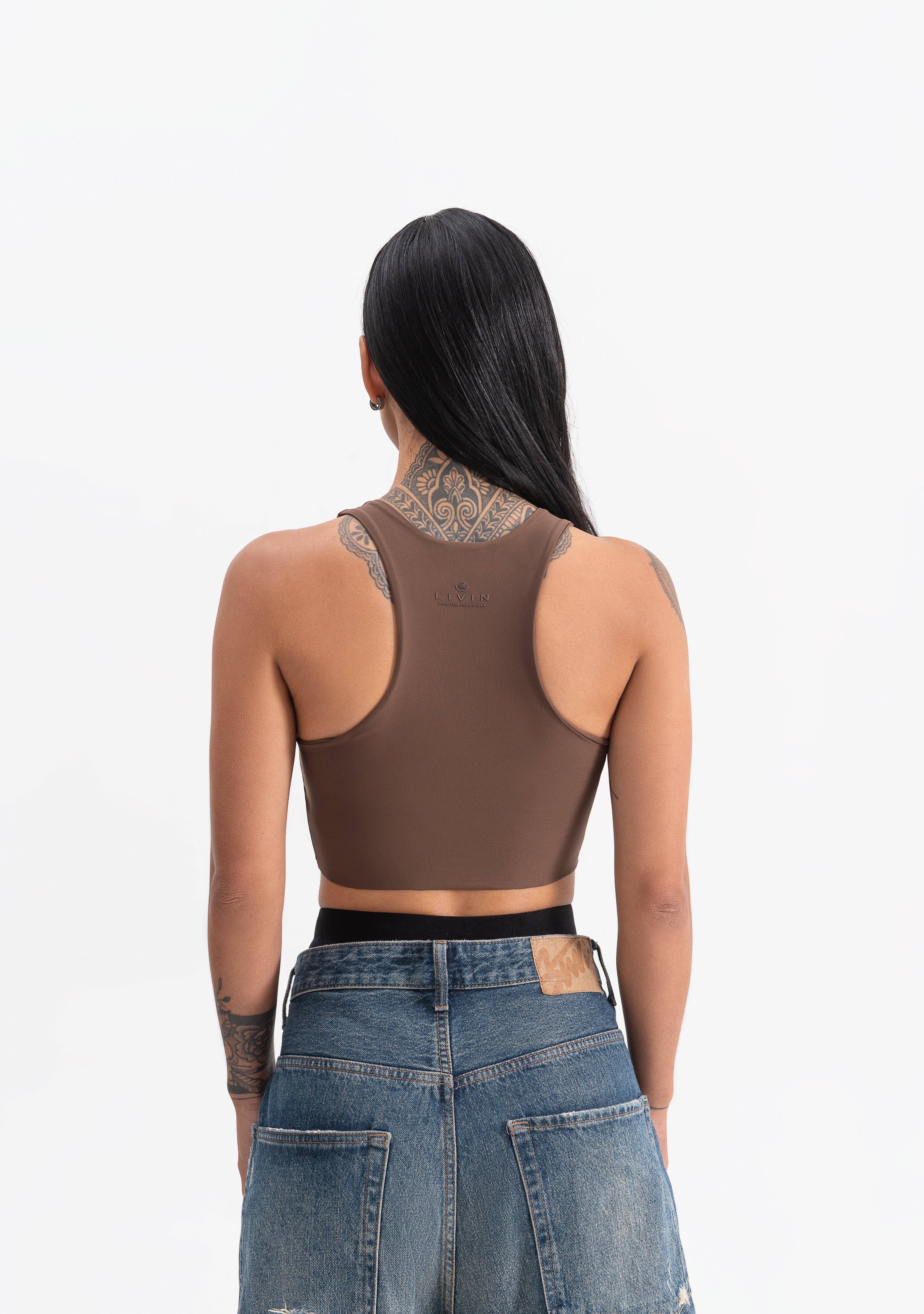 Pure x Livin brown top