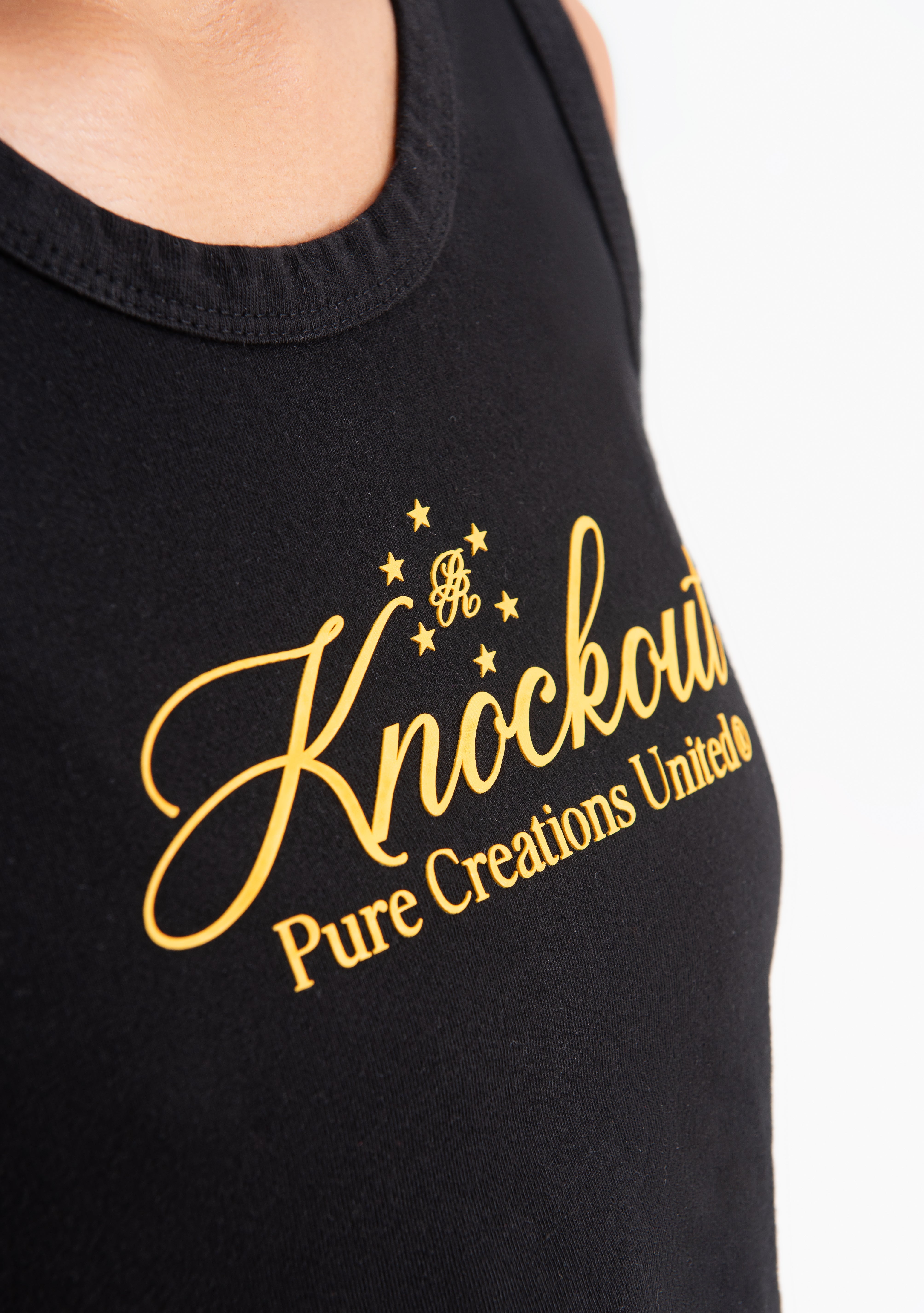 knockout black crop top