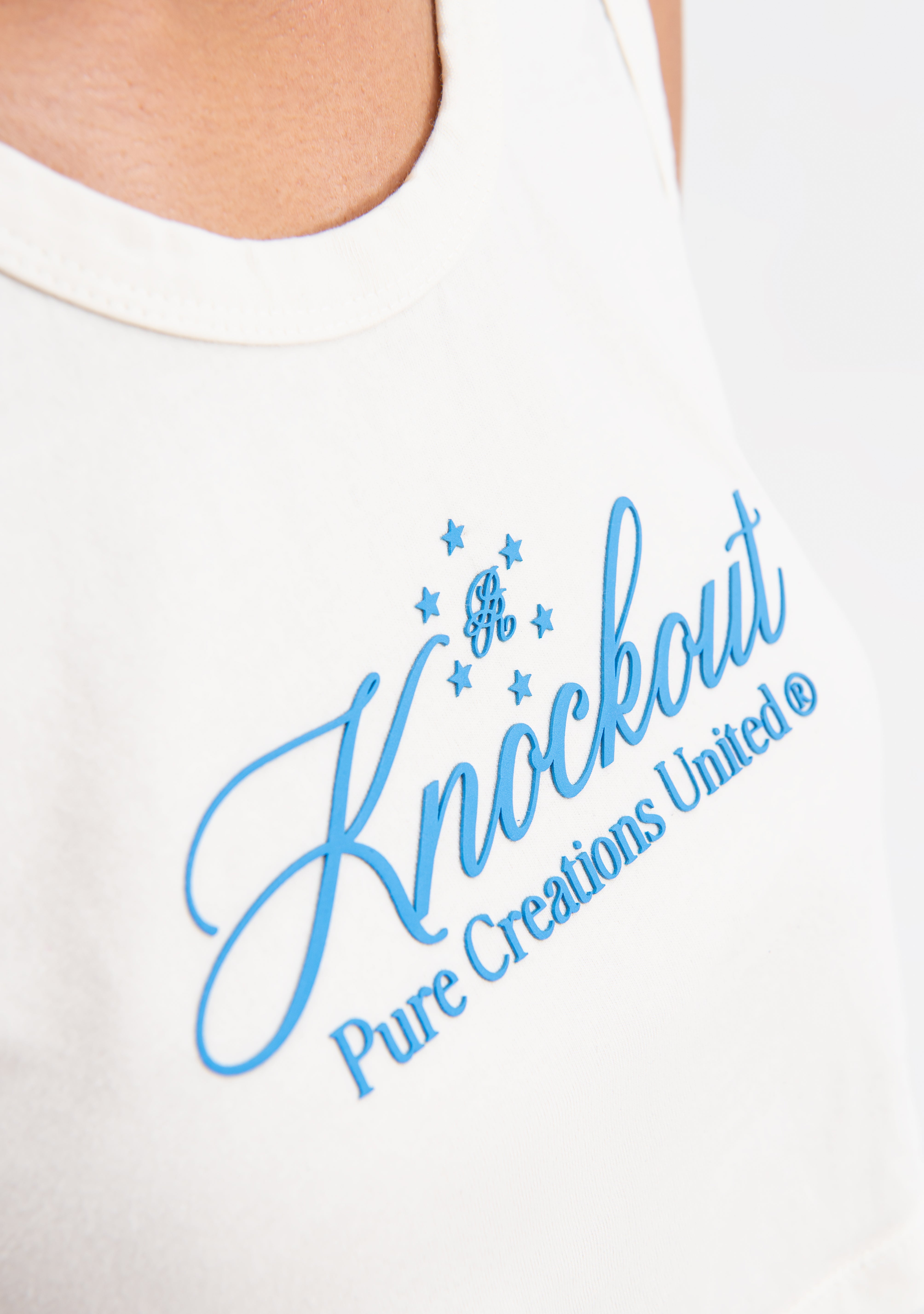 knockout white crop top