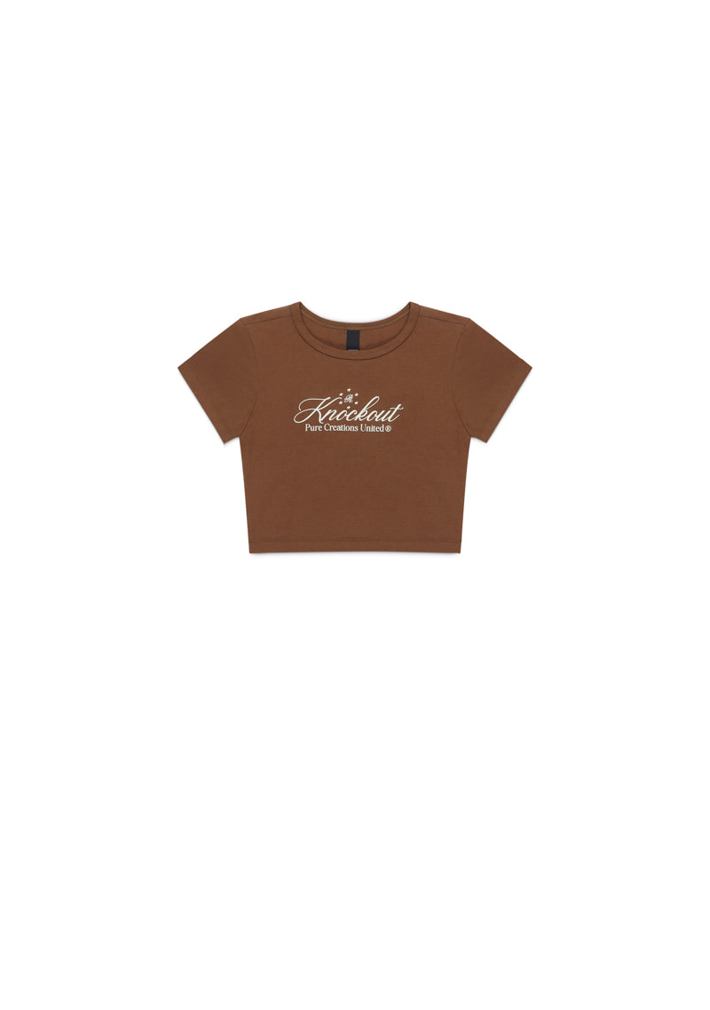 Knockout brown baby tee