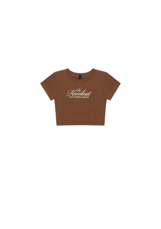 Knockout brown baby tee