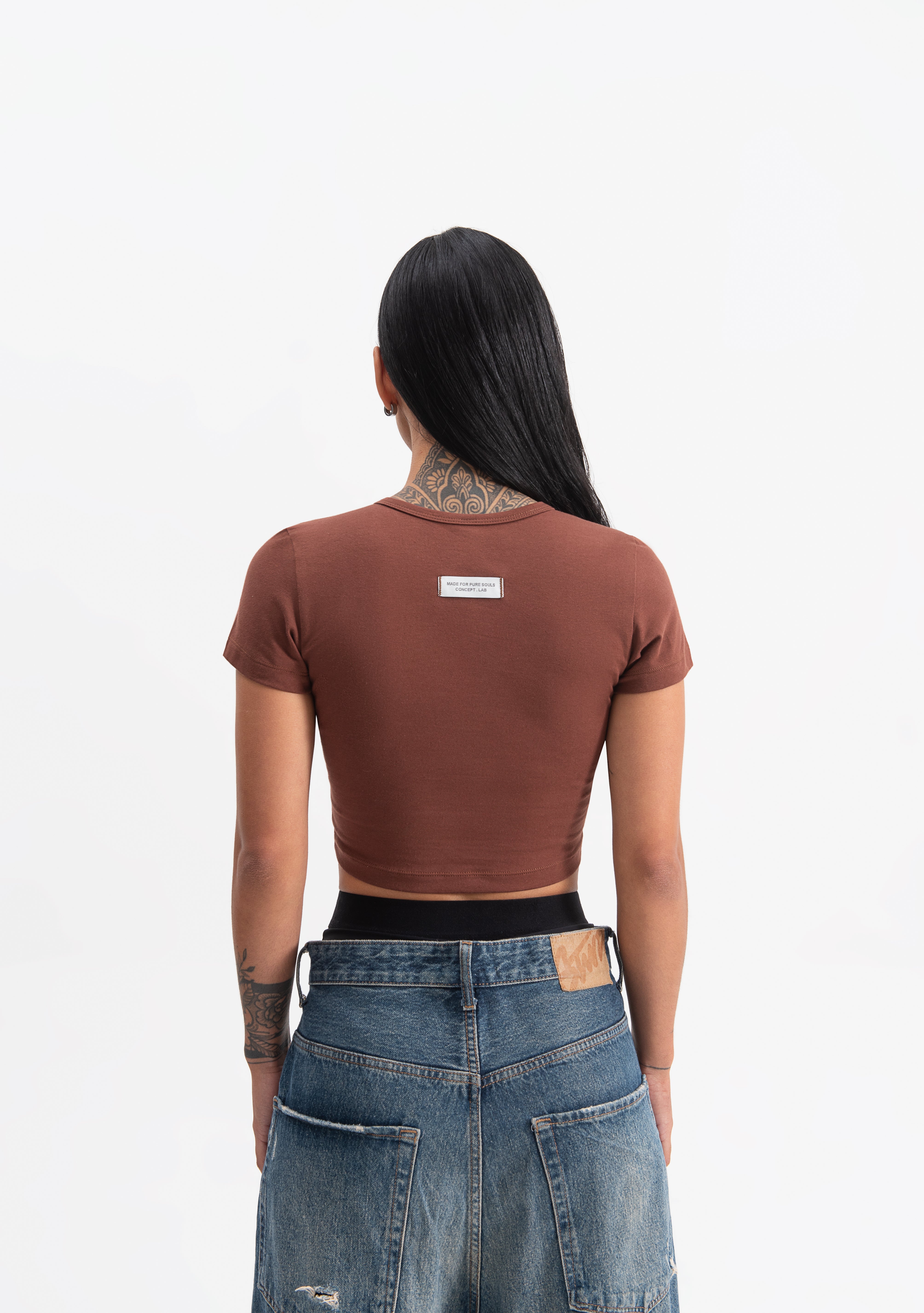 Knockout brown baby tee