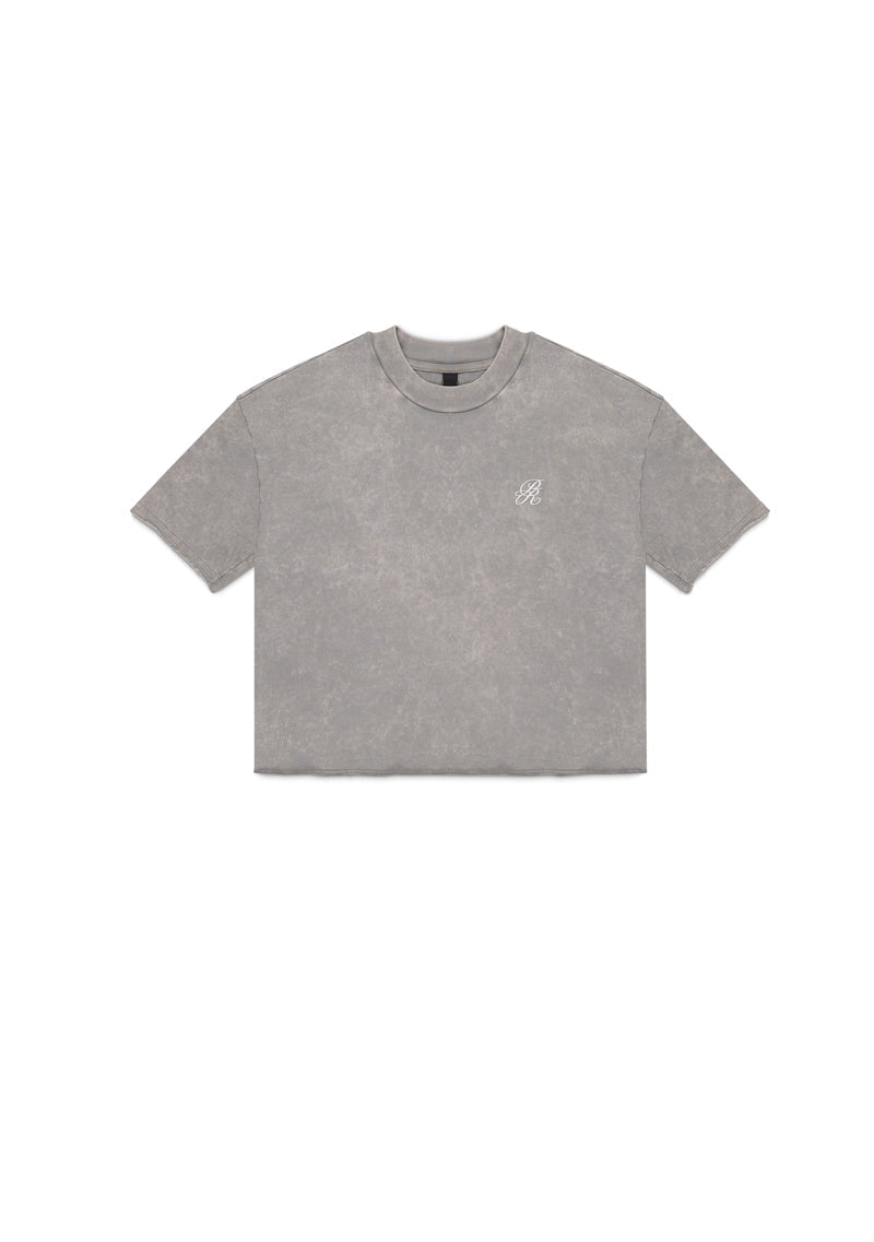 Knockout grey crop top