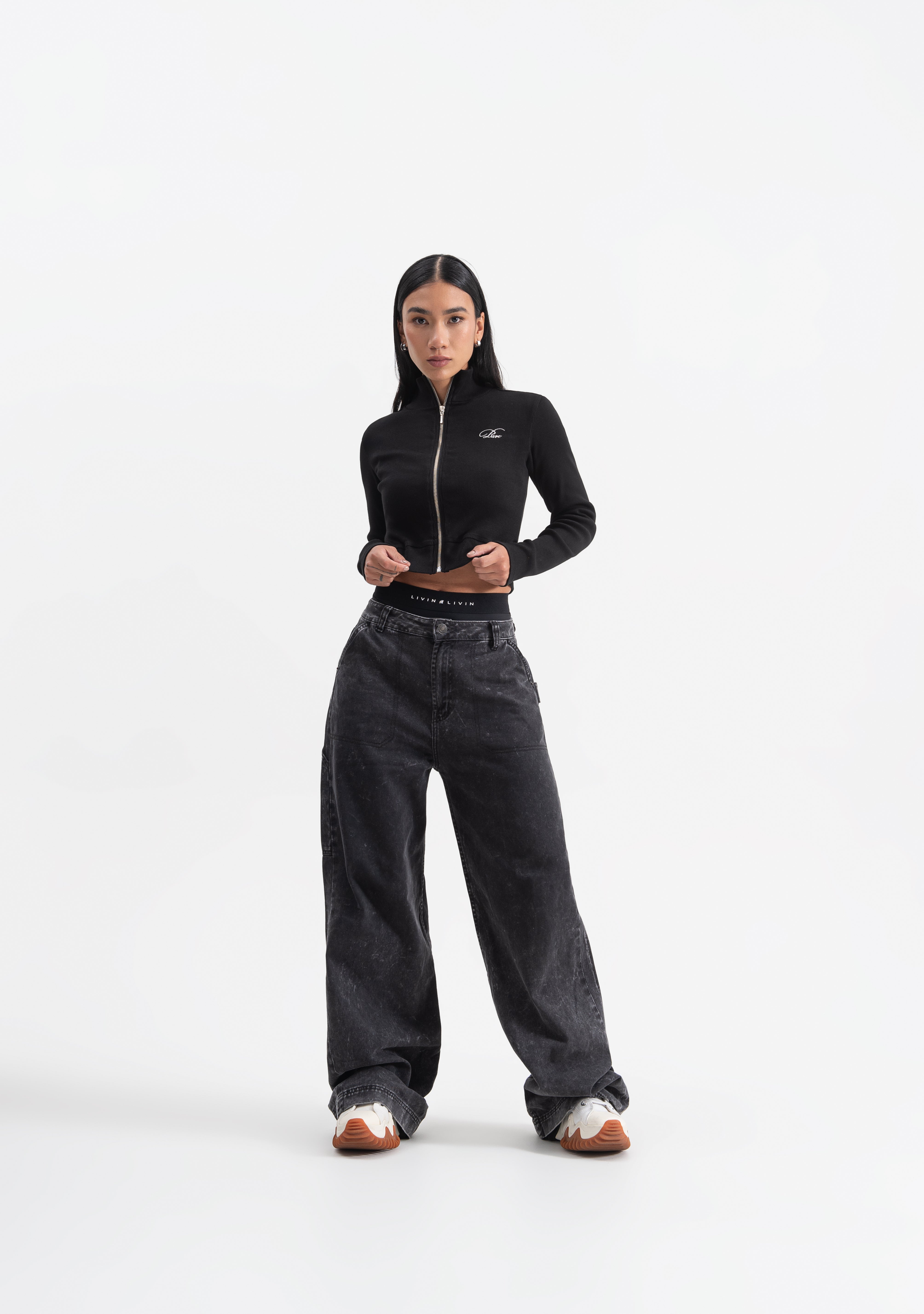 Knockout Woman Black Zip Jacket