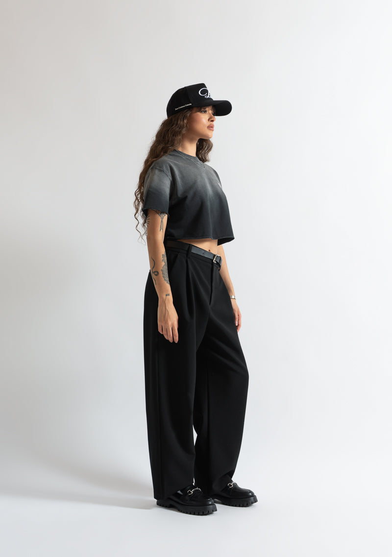 Monclair washed black Crop top