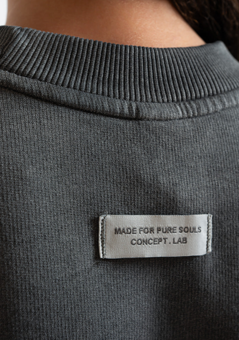 Monclair washed black Crop top