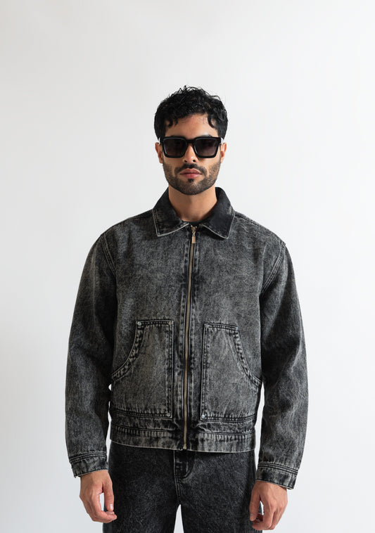 Monclair Washed Black Jacket