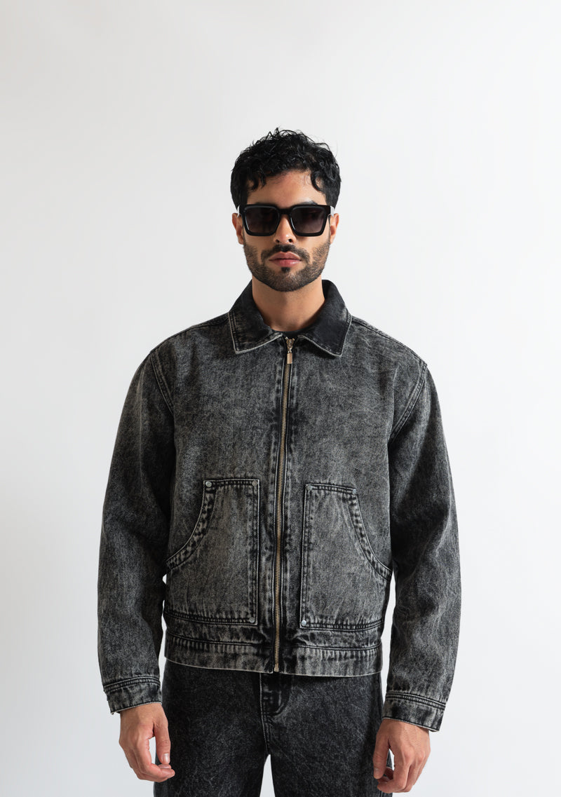 Monclair washed black jacket