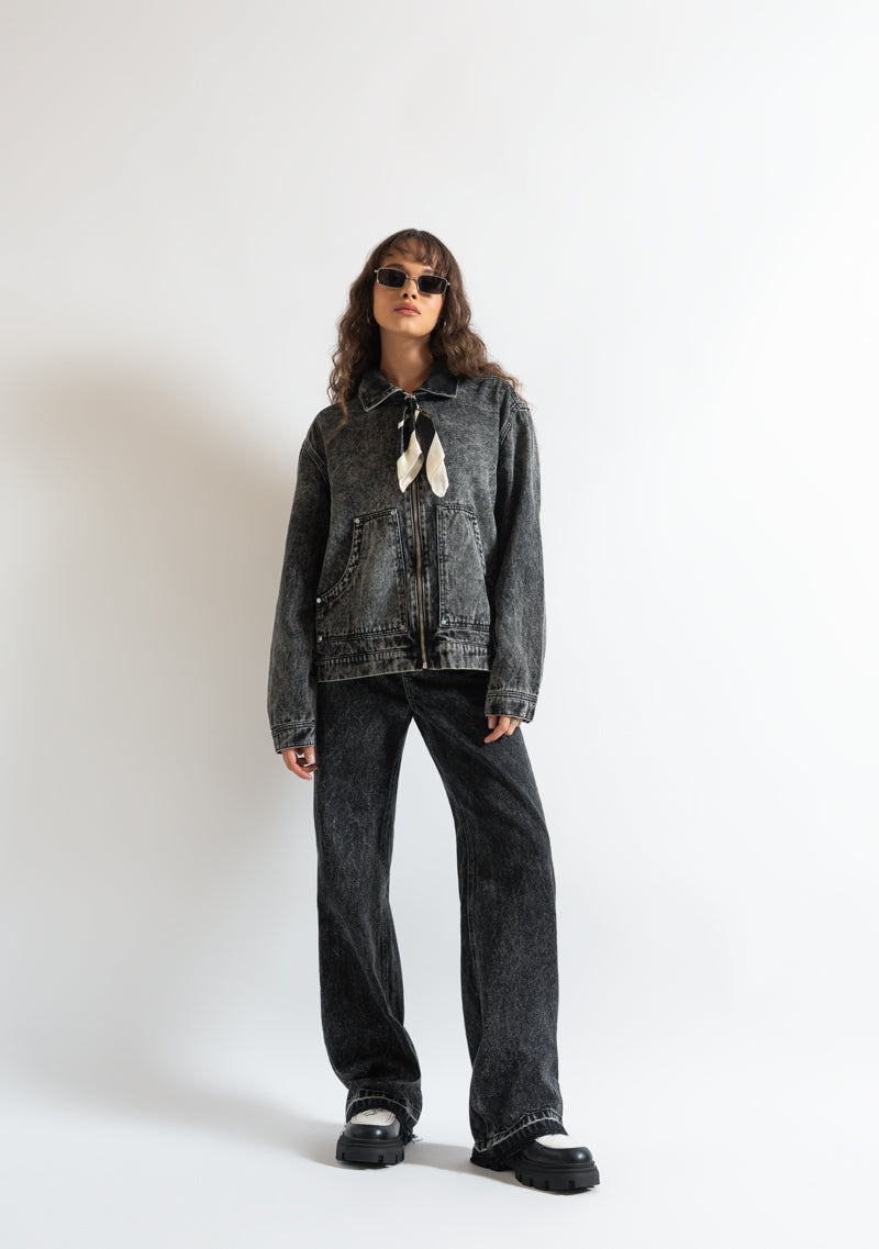 Monclair washed black jacket