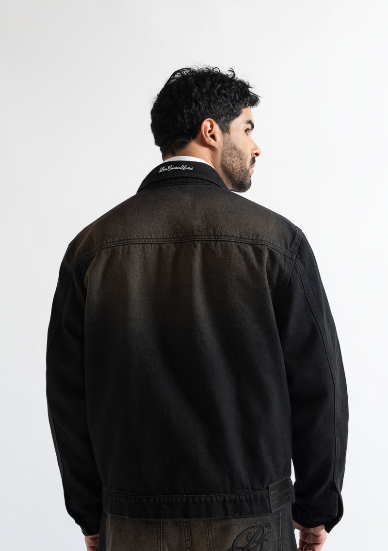 Monclair washed black brown jacket