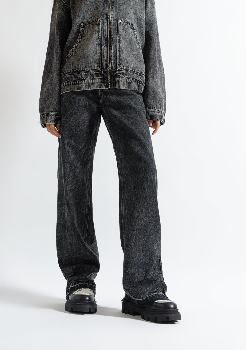Monclair washed black jean