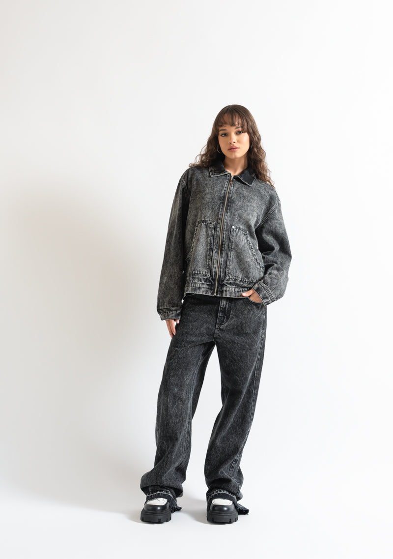 Monclair washed black jean