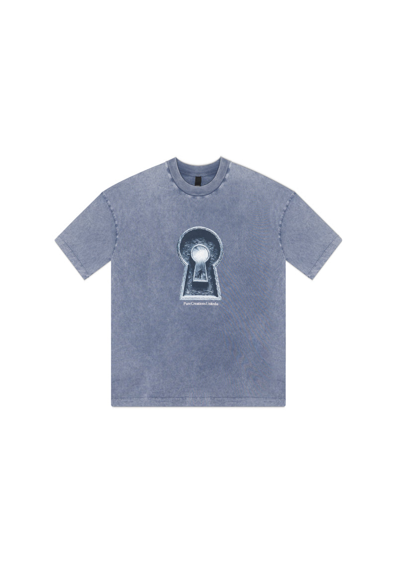 Dopamine blue keyhole t-shirt