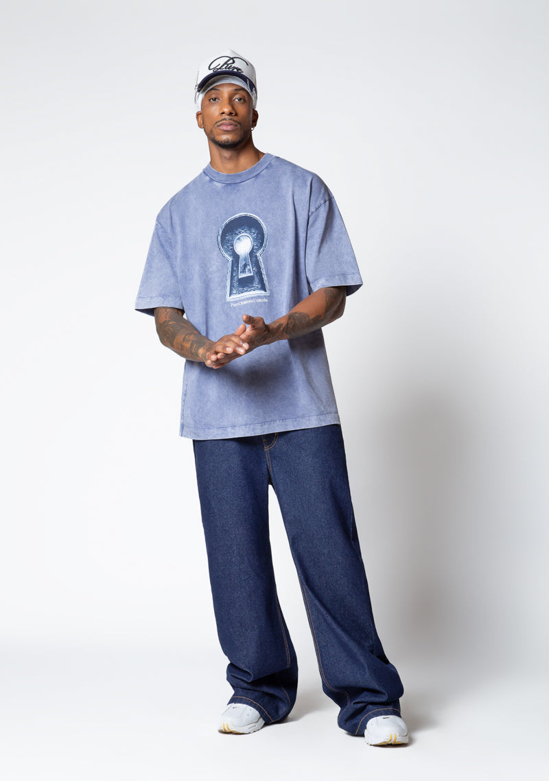 Dopamine blue keyhole t-shirt