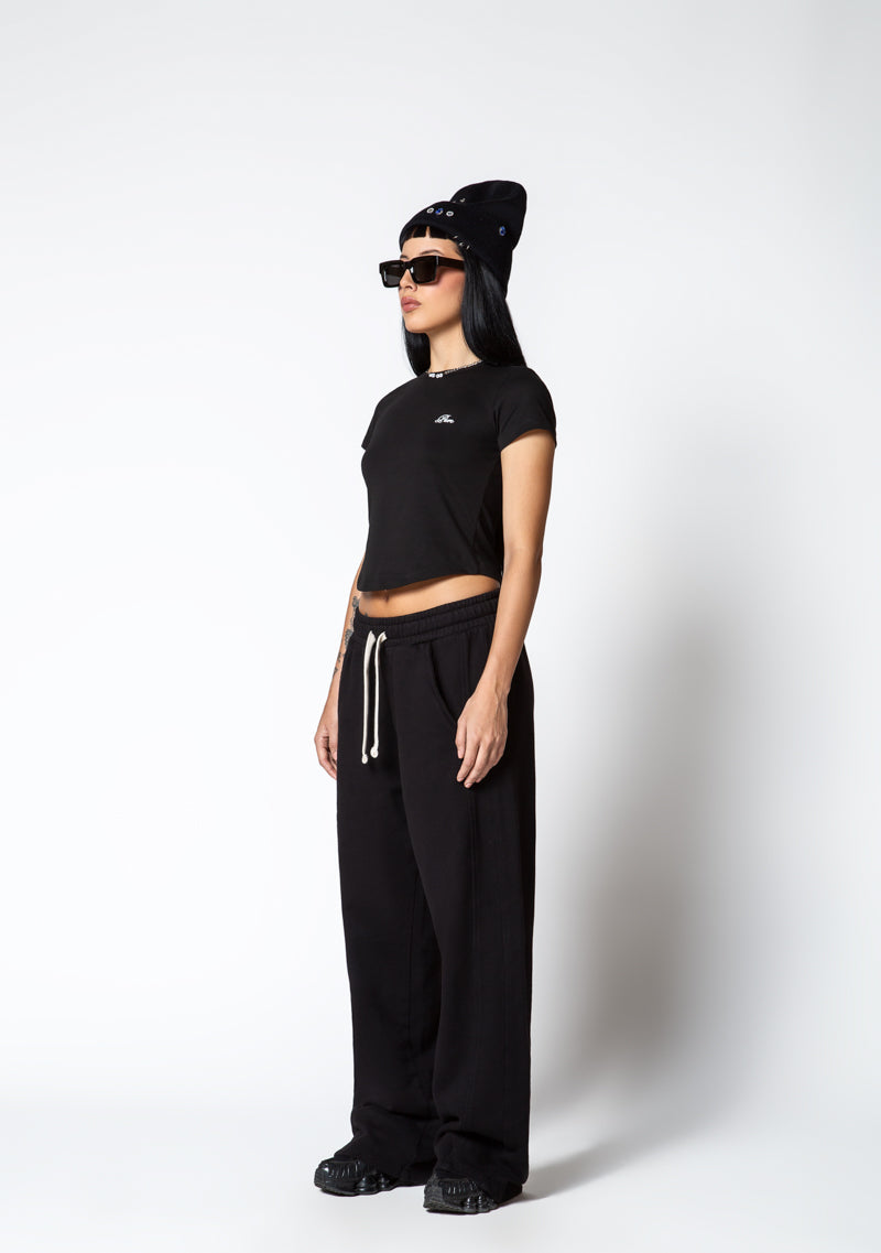 Dopamine black crop top