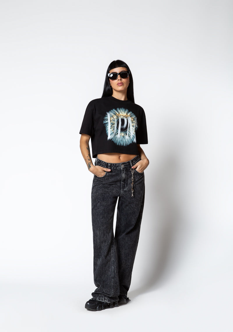 Dopamine black eye crop top