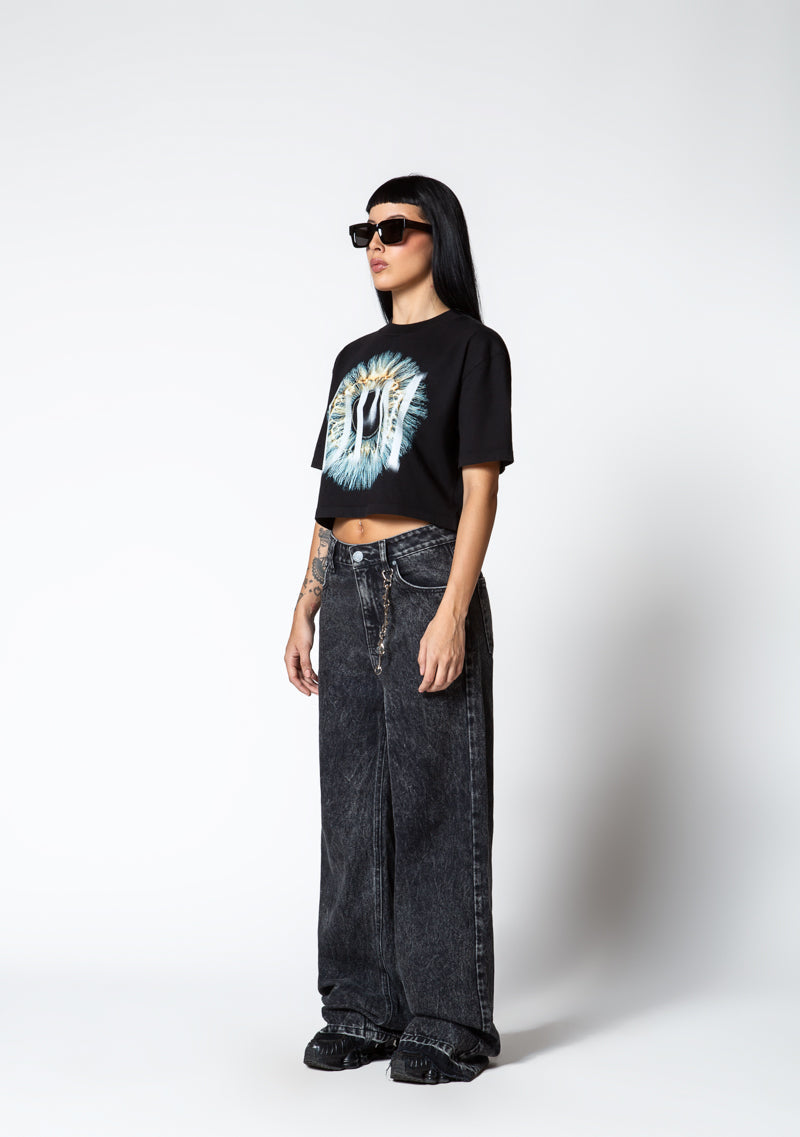 Dopamine black eye crop top