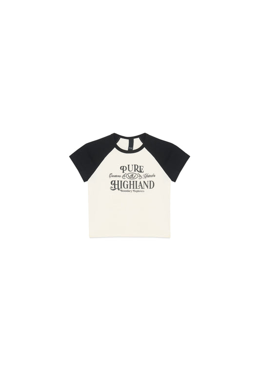 Highland black baby tee