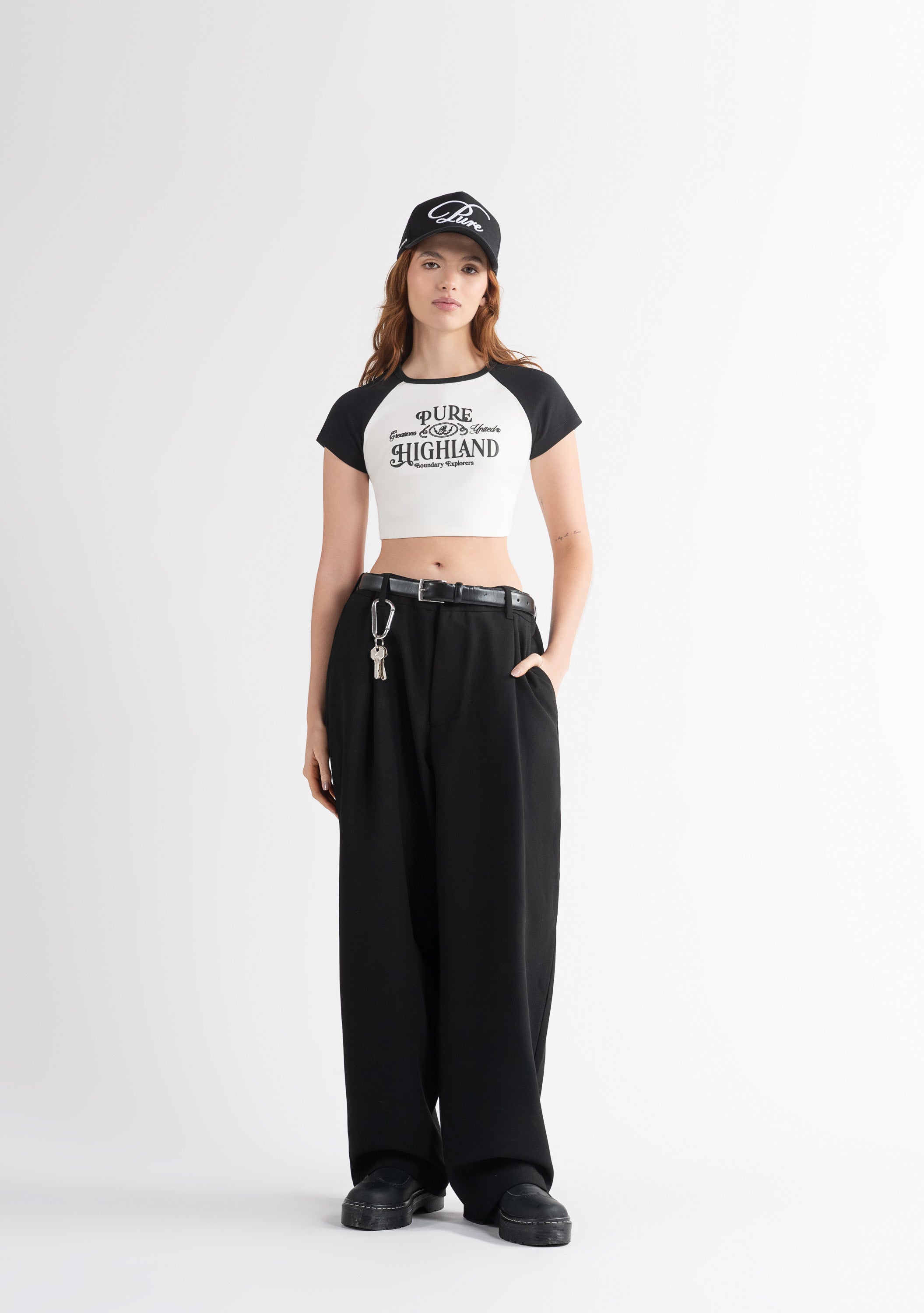 Highland black baby tee