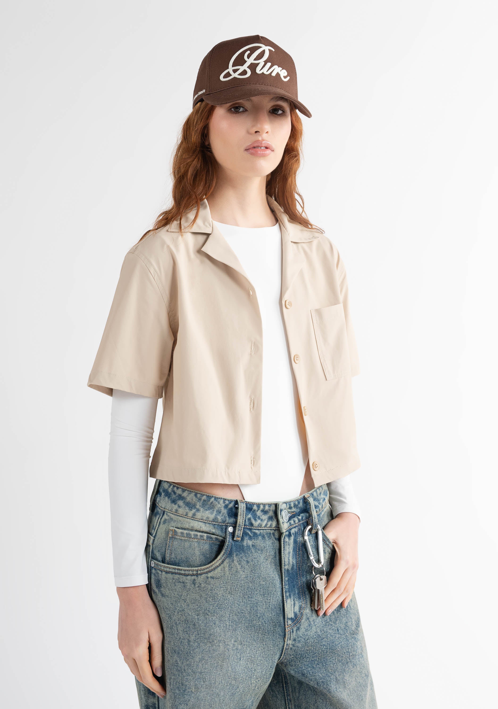 Highland taupe women shirt