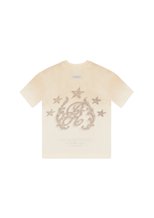 Rustic cream monogram t-shirt