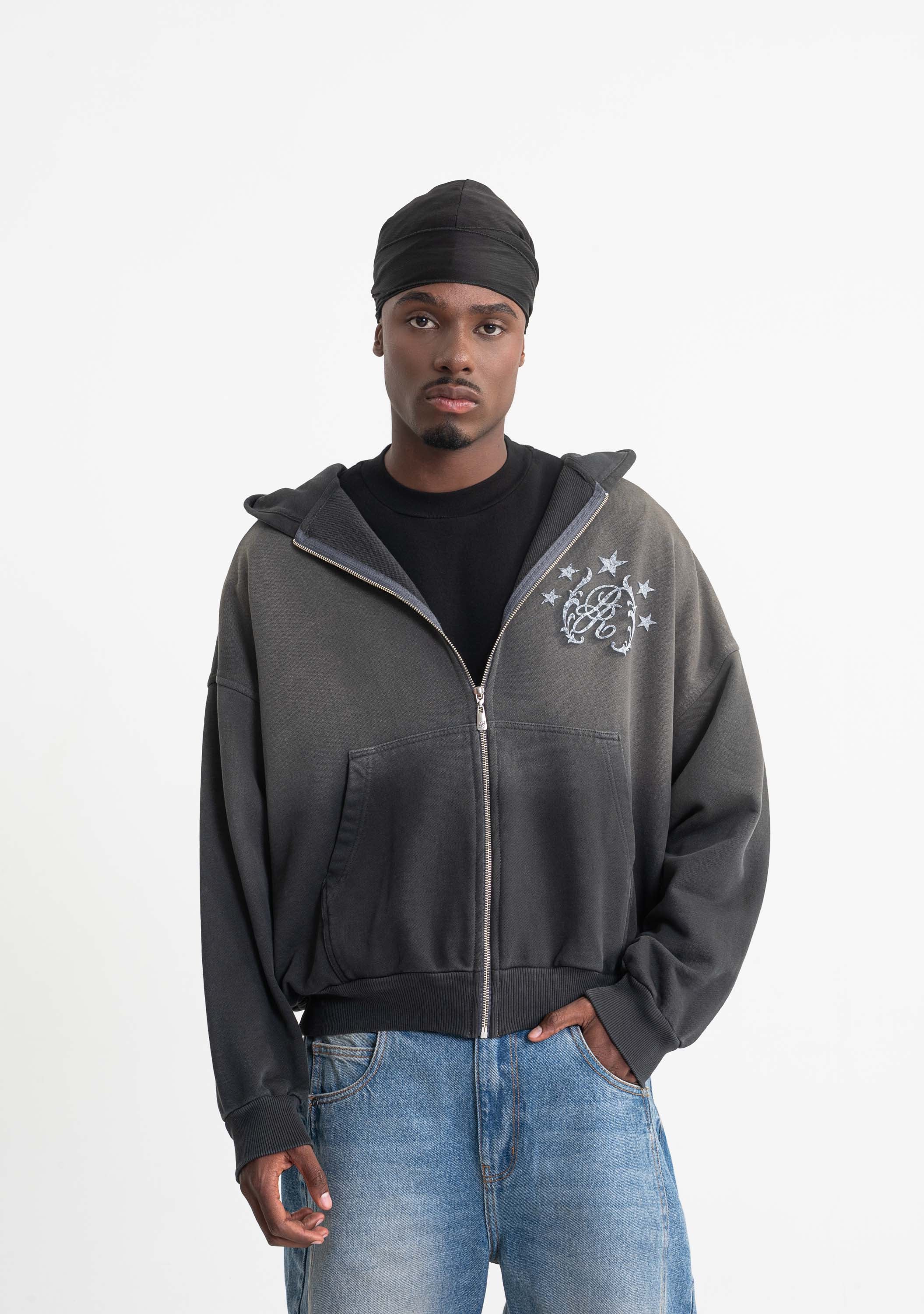 Rustic zipper hoodie