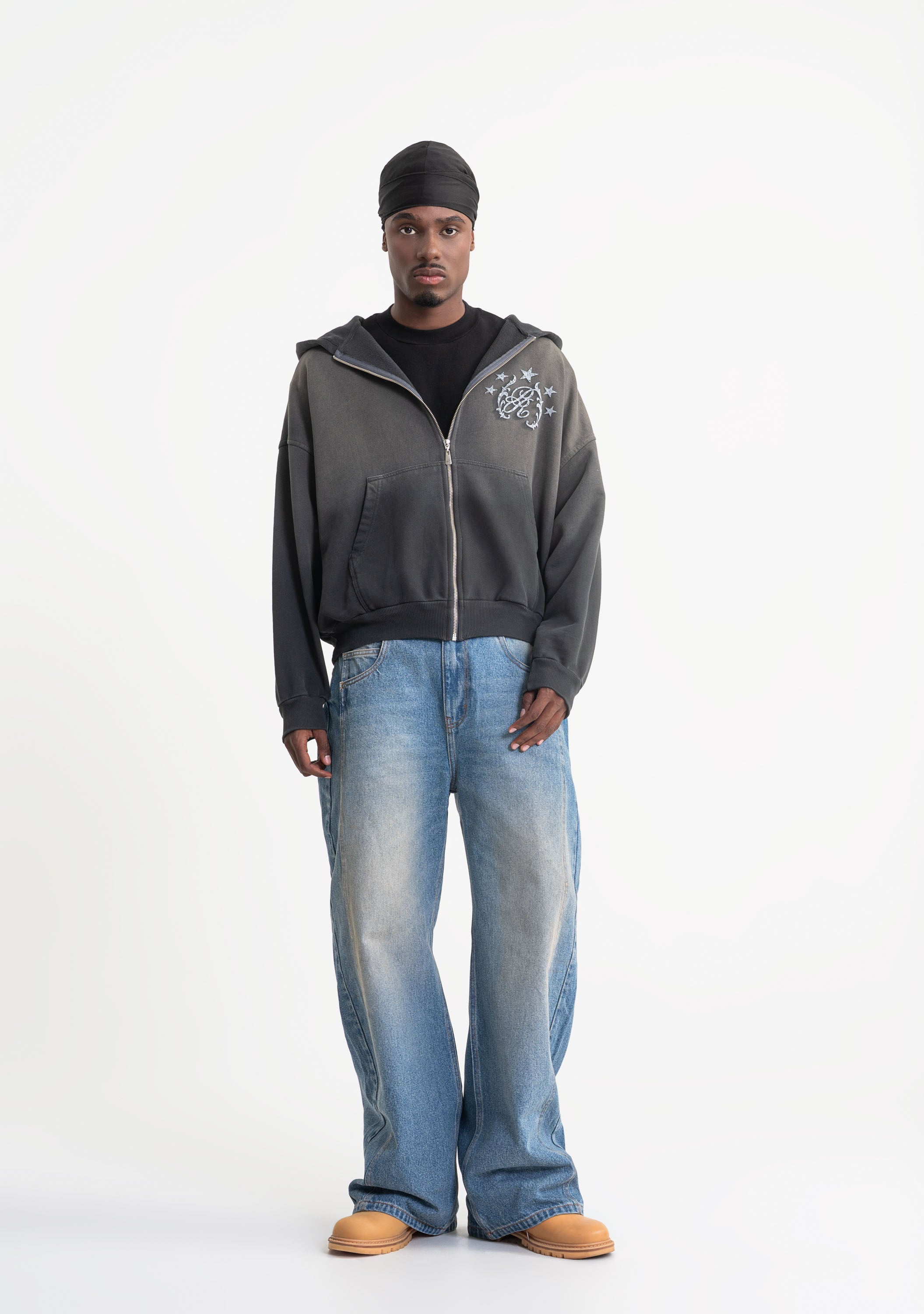 Rustic zipper hoodie