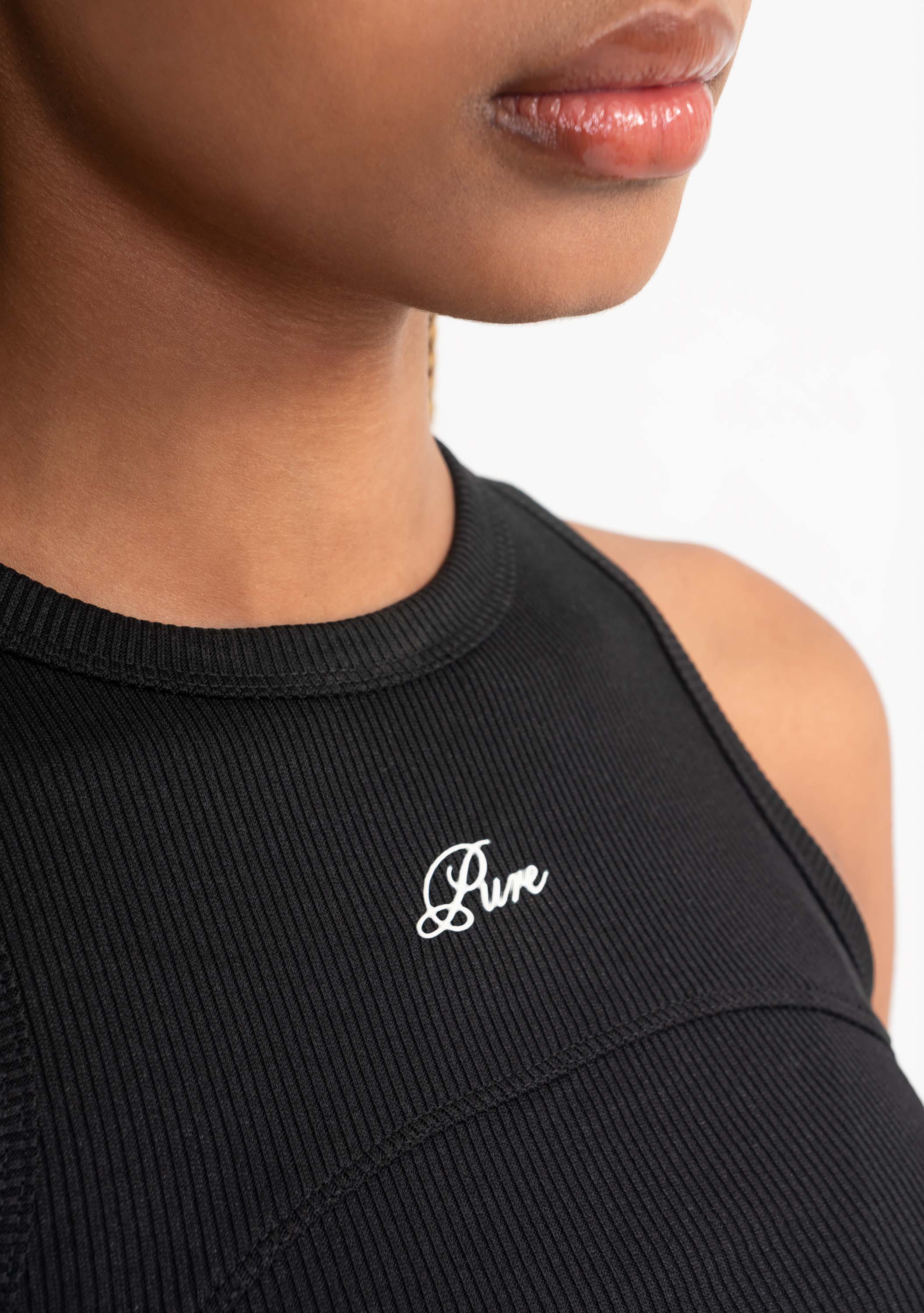 Rustic black tank top