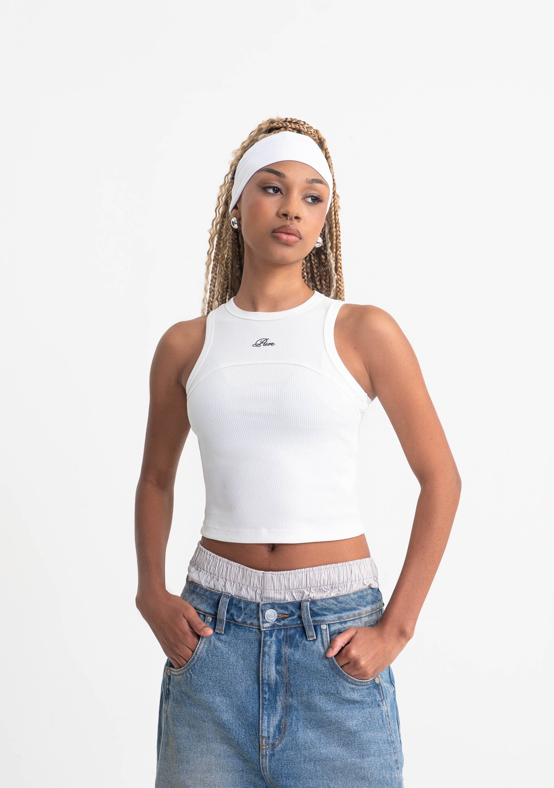 Rustic white Tank top