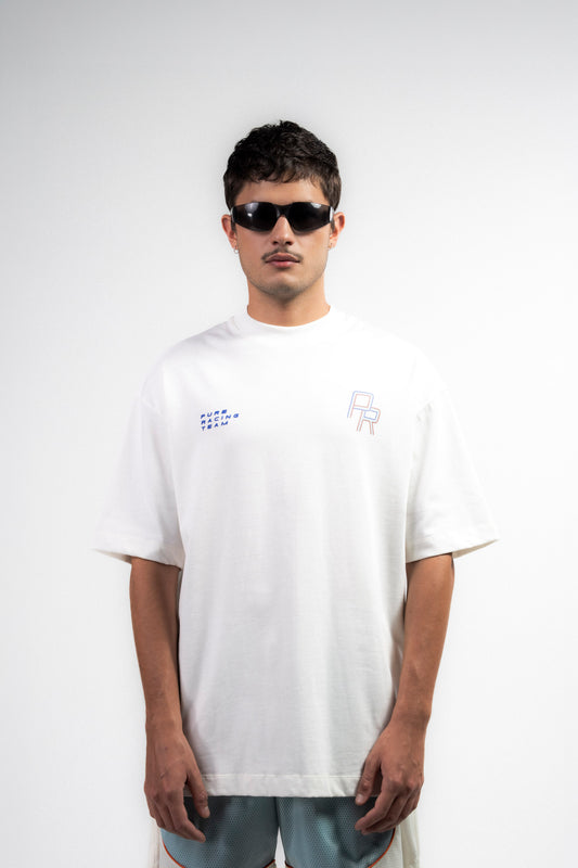 Overdrive Ivory Racing Lines T-Shirt