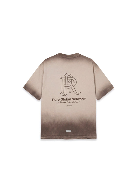Across The Lines Brown Washed T-Shirt