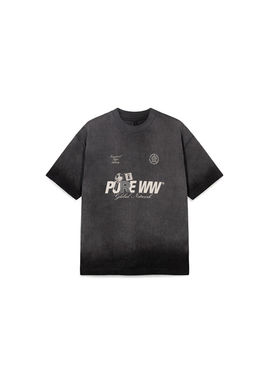 Across The Lines Washed Black Key T-Shirt