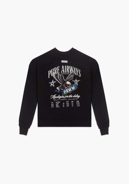 Ready To Take Off Black Pullover