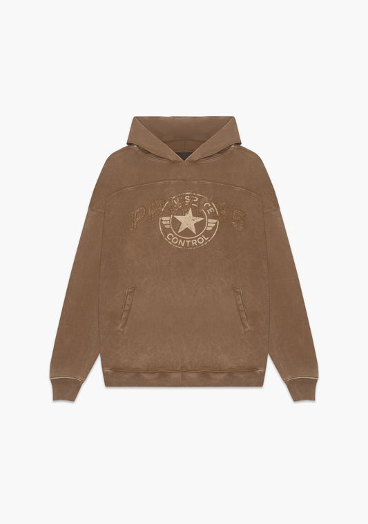 Ready To Take Off Washed Brown Hoodie