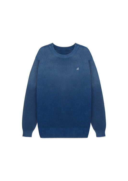 Dopamine blue knit crewneck