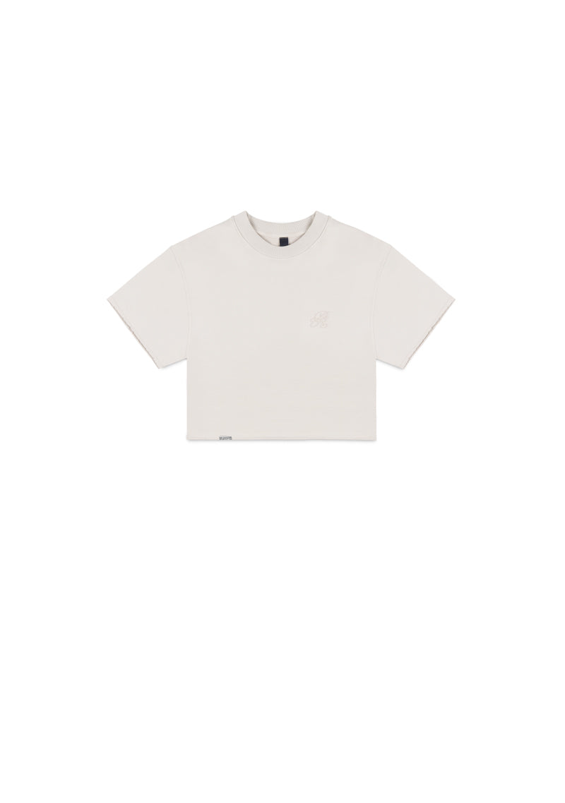 Áurea taupe crop top