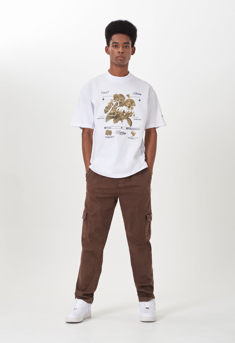 Biology Pansy White T-shirt